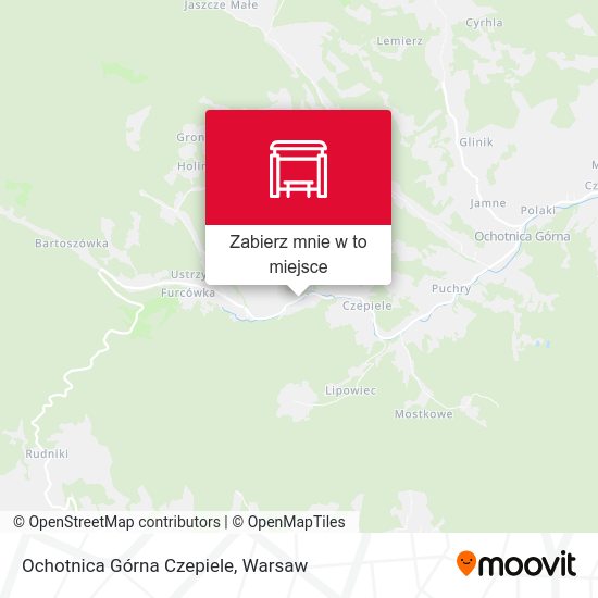 Mapa Ochotnica Górna Czepiele