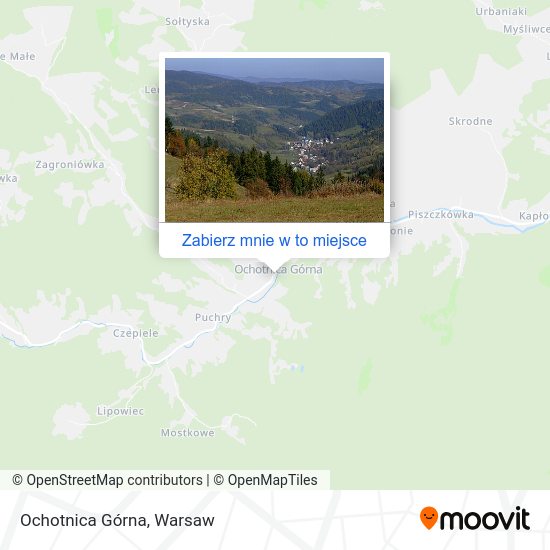 Mapa Ochotnica Górna