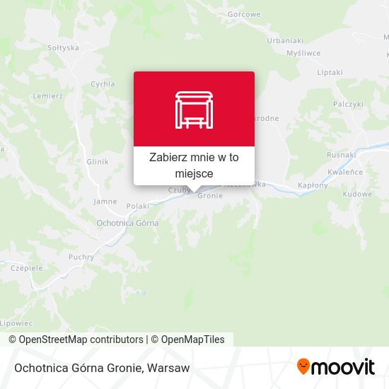 Mapa Ochotnica Górna Gronie