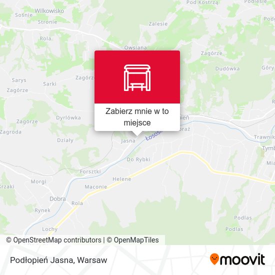 Mapa Podłopień Jasna