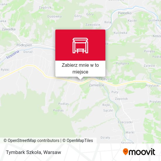 Mapa Tymbark Szkoła