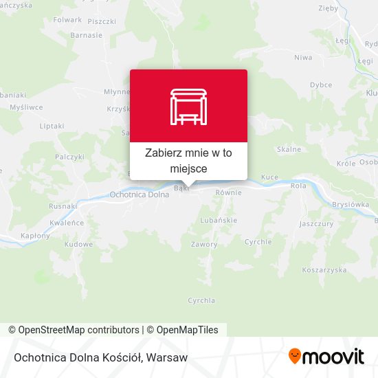 Mapa Ochotnica Dolna Kościół