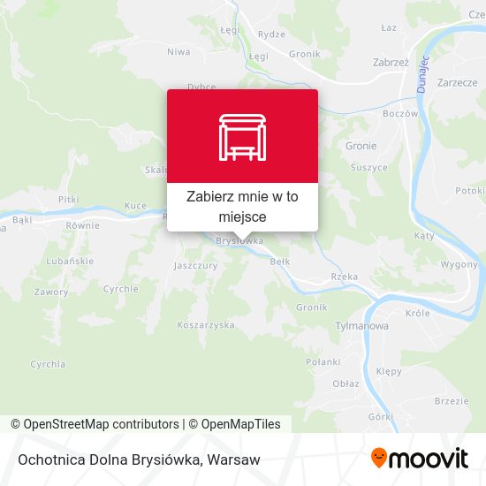 Mapa Ochotnica Dolna Brysiówka