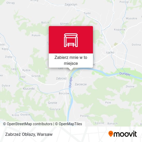 Mapa Zabrzeż Obłazy