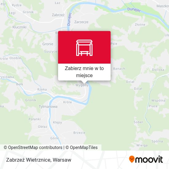 Mapa Zabrzeż Wietrznice