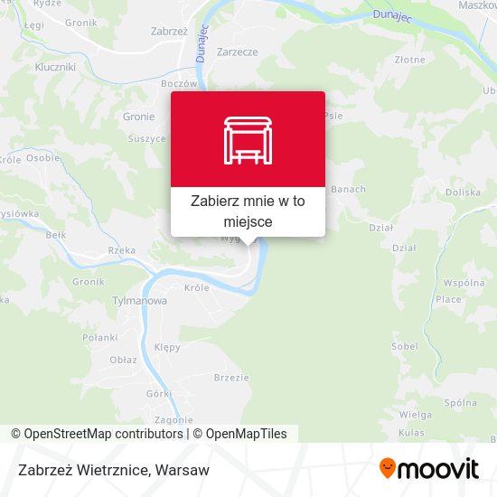 Mapa Zabrzeż Wietrznice