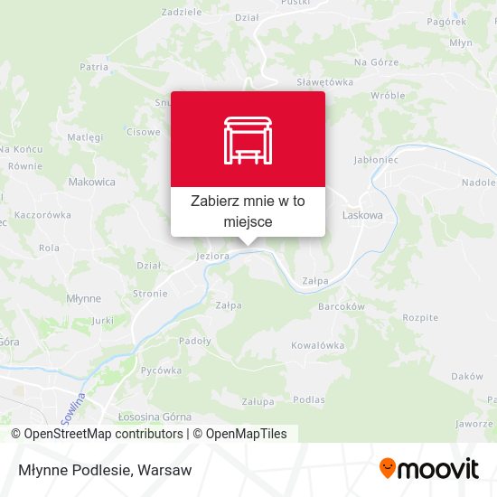 Mapa Młynne Podlesie