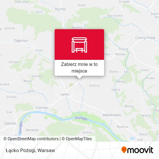 Mapa Łącko Pożogi