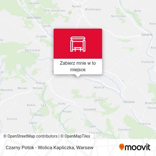 Mapa Czarny Potok - Wolica Kapliczka