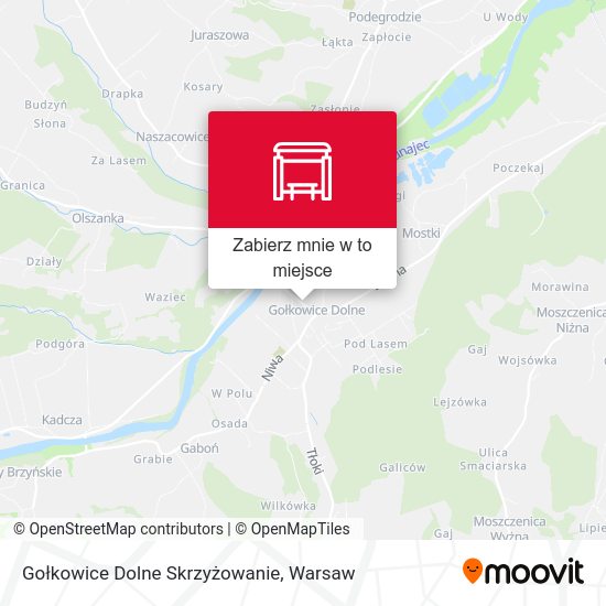 Mapa Gołkowice Dolne Skrzyżowanie