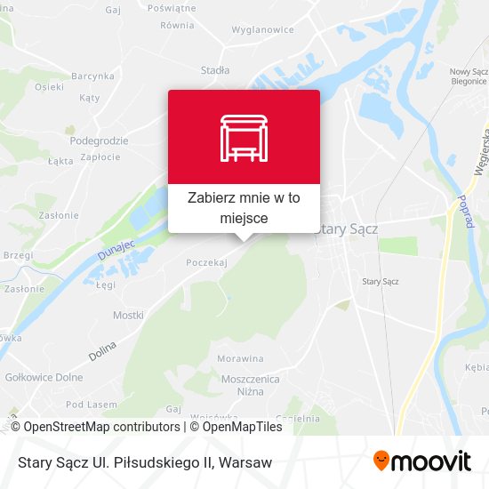 Mapa Stary Sącz Ul. Piłsudskiego II