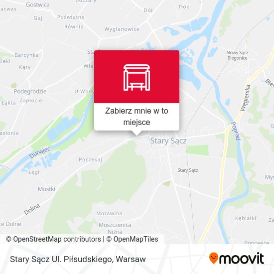 Mapa Stary Sącz Ul. Piłsudskiego