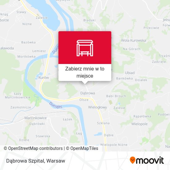 Mapa Dąbrowa Szpital