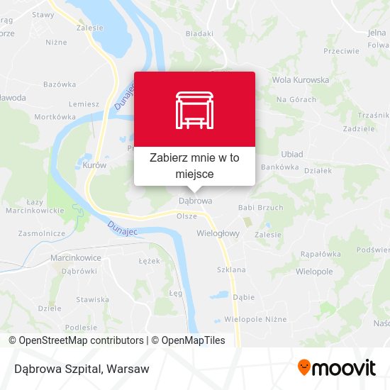 Mapa Dąbrowa Szpital