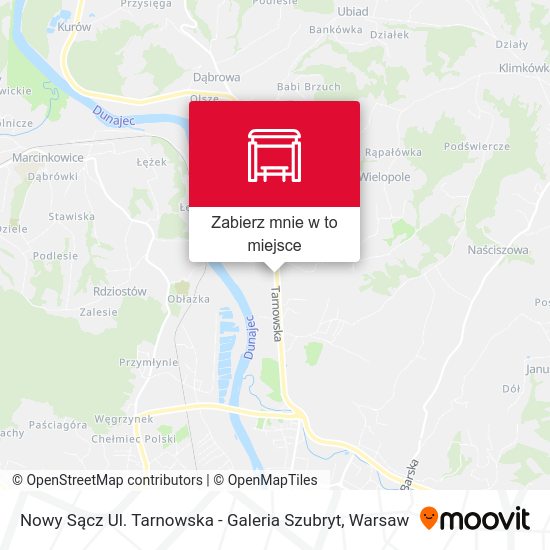 Mapa Nowy Sącz Ul. Tarnowska - Galeria Szubryt