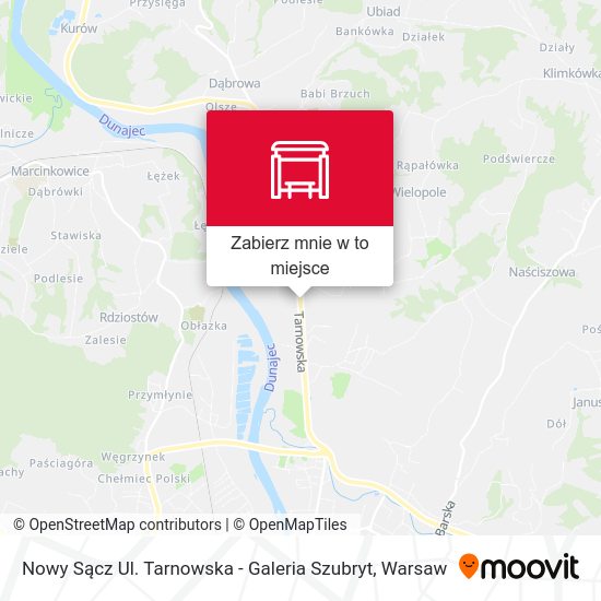 Mapa Nowy Sącz Ul. Tarnowska - Galeria Szubryt