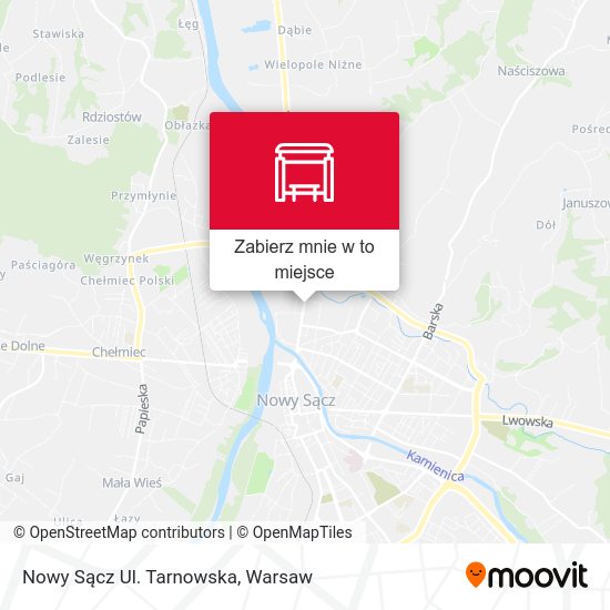 Mapa Nowy Sącz Ul. Tarnowska