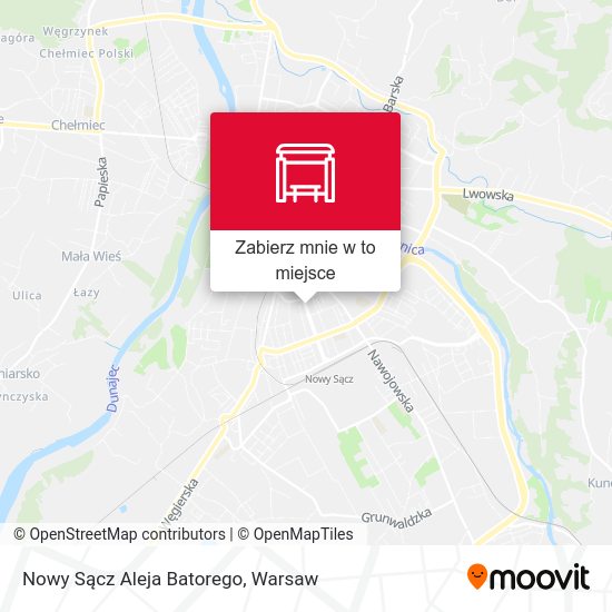 Mapa Nowy Sącz Aleja Batorego