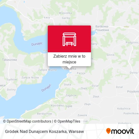 Mapa Gródek Nad Dunajcem Koszarka