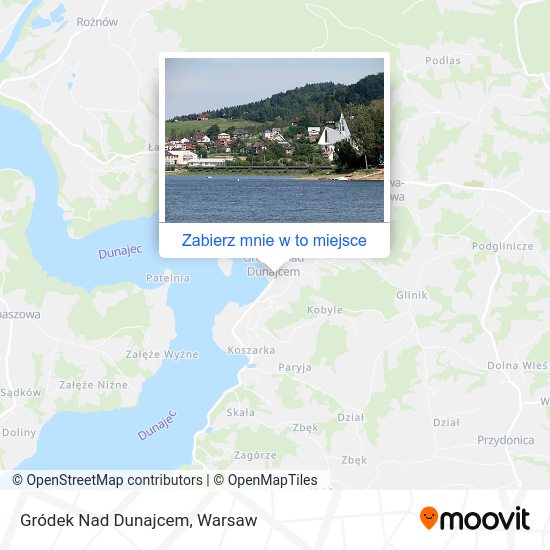 Mapa Gródek Nad Dunajcem