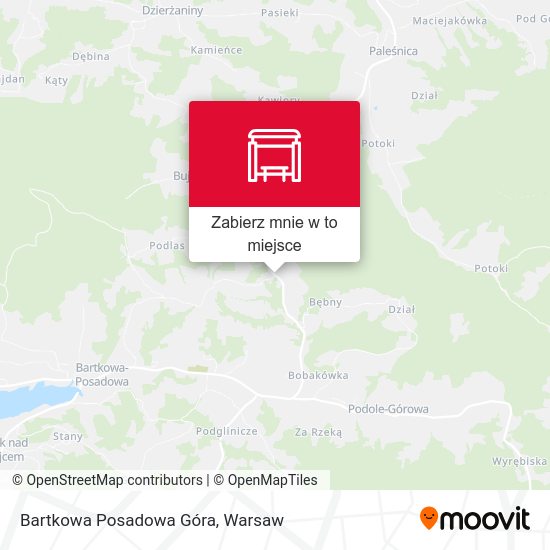 Mapa Bartkowa Posadowa Góra