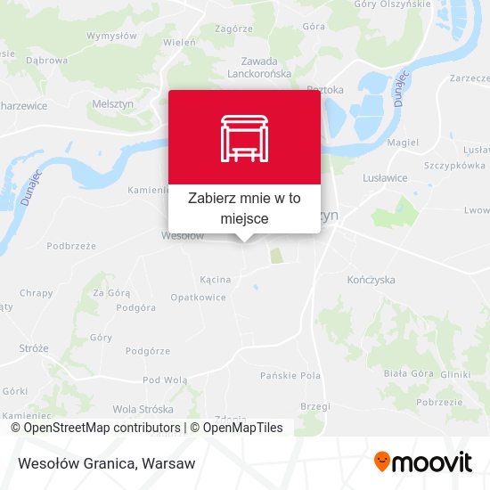 Mapa Wesołów Granica