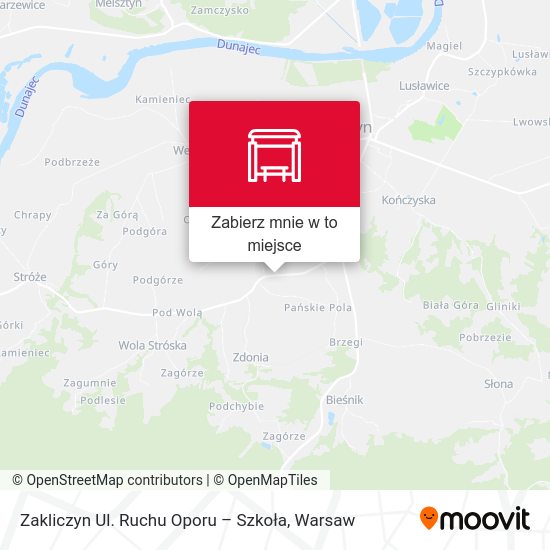 Mapa Zakliczyn Ul. Ruchu Oporu – Szkoła