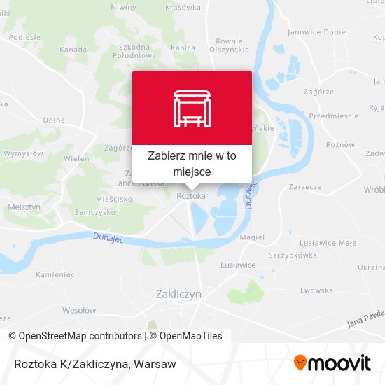 Mapa Roztoka K/Zakliczyna