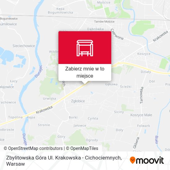 Mapa Zbylitowska Góra Ul. Krakowska - Cichociemnych