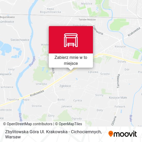 Mapa Zbylitowska Góra Ul. Krakowska - Cichociemnych