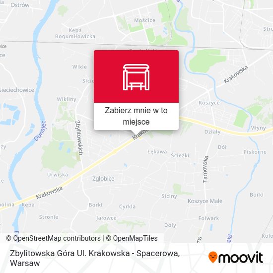 Mapa Zbylitowska Góra Ul. Krakowska - Spacerowa