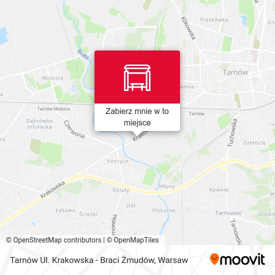 Mapa Tarnów Ul. Krakowska - Braci Żmudów