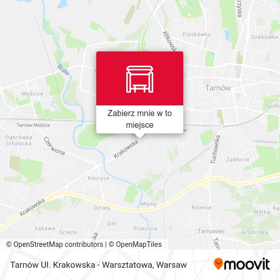 Mapa Tarnów Ul. Krakowska - Warsztatowa