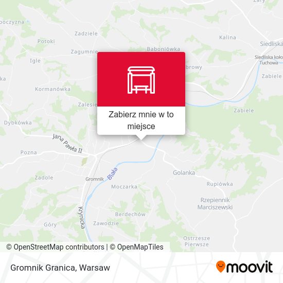 Mapa Gromnik Granica