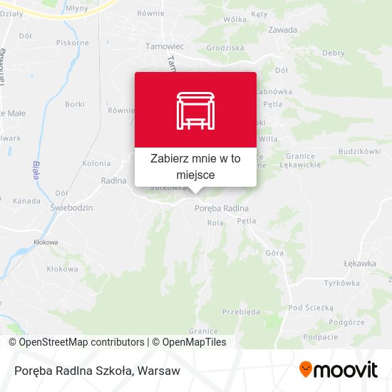 Mapa Poręba Radlna Szkoła