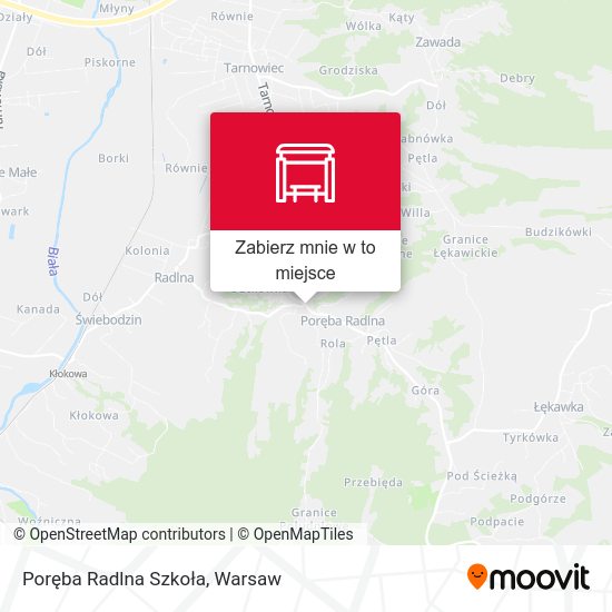 Mapa Poręba Radlna Szkoła