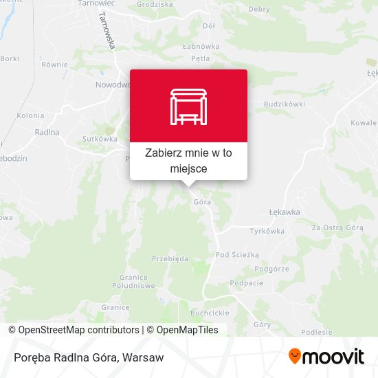 Mapa Poręba Radlna Góra