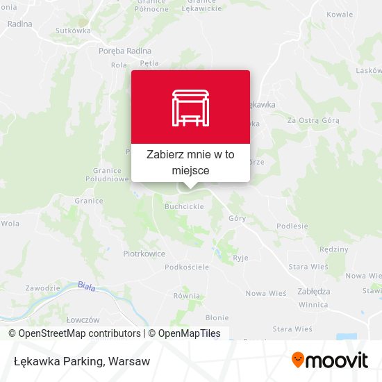 Mapa Łękawka Parking