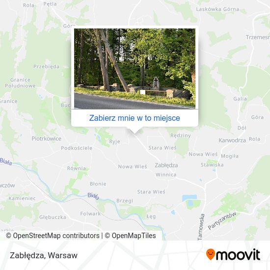 Mapa Zabłędza