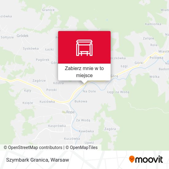 Mapa Szymbark Granica