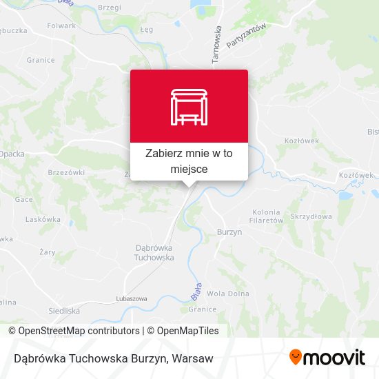 Mapa Dąbrówka Tuchowska Burzyn