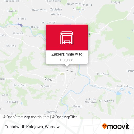 Mapa Tuchów Ul. Kolejowa