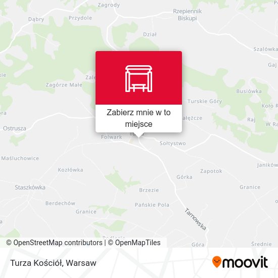 Mapa Turza Kościół