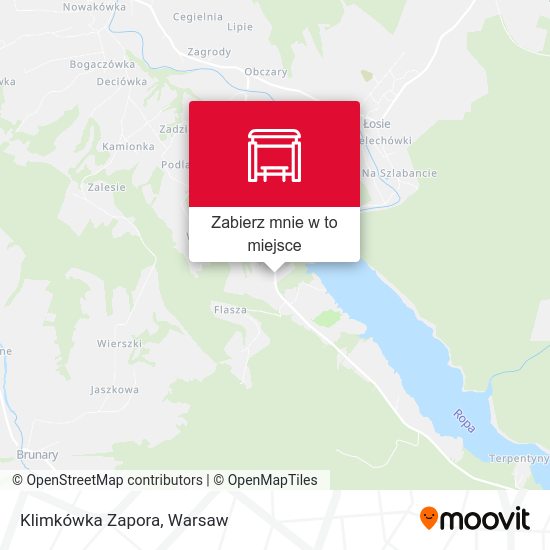 Mapa Klimkówka Zapora