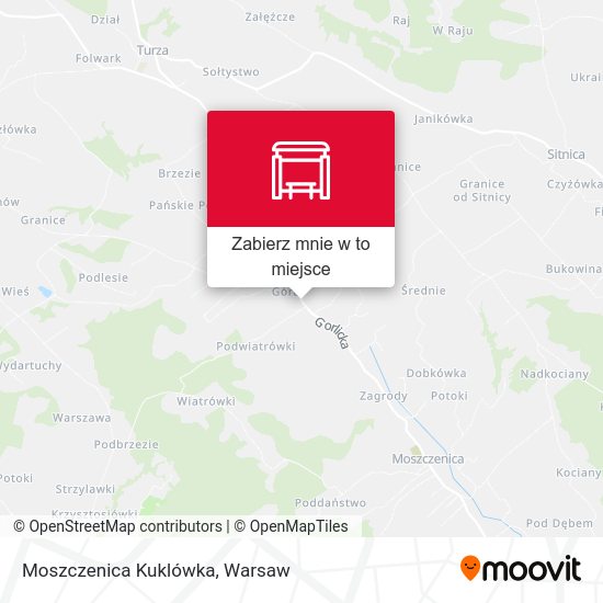 Mapa Moszczenica Kuklówka