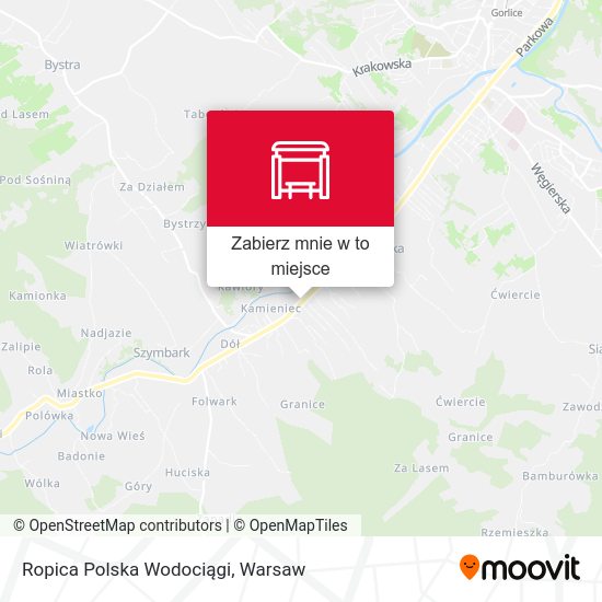 Mapa Ropica Polska Wodociągi