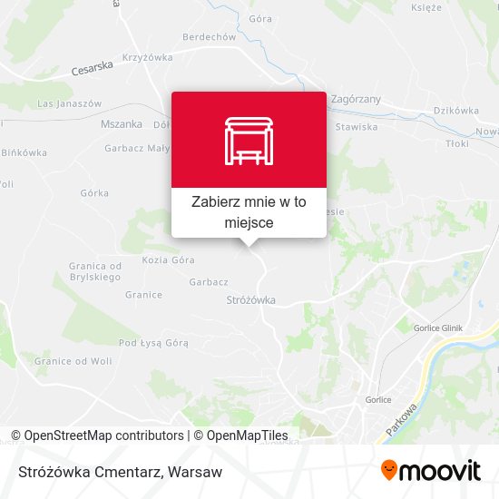 Mapa Stróżówka Cmentarz