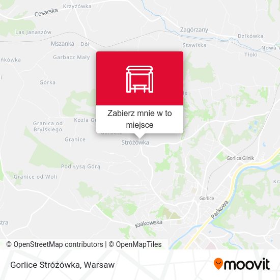 Mapa Gorlice Stróżówka