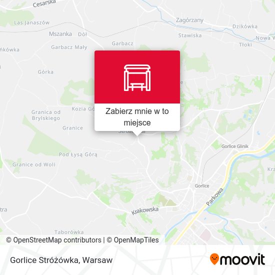 Mapa Gorlice Stróżówka