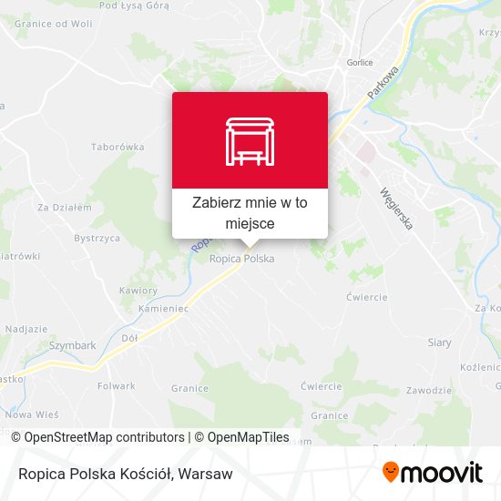 Mapa Ropica Polska Kościół